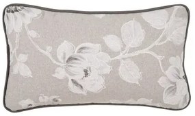 Cuscino Grigio Fiori 50 x 30 cm