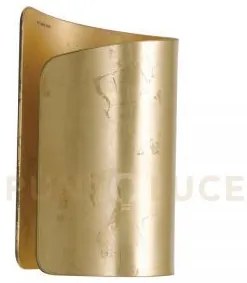 Applique a parete imagine oro 1 luce attacco e27 15x25cm vetro e al...