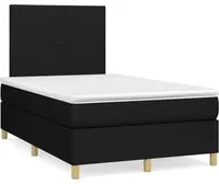 Letto a Molle con Materasso e LED Nero 120x190 cm in Tessuto 3270234