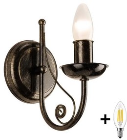 Brilagi - Applique a LED STEFANO 1xE14/40W/230V patina nera