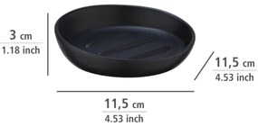 WENKO 23653100 - Portasapone BADI 11,5x3 cm nero