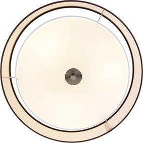 Plafoniera smart marrone con bianco 50 cm 3 luci incl. 3 Wifi A60 - Drum Duo
