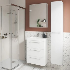 Mobile sottolavabo e lavabo Remix New bianco lucido L 60 x H 73 x P 33 cm 1 vasca 3 cassetti