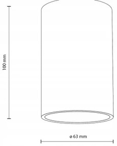 Faretto FLARE 1xGU10/10W/230V 10 cm bianco