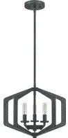 Lampadario Industrial Nordico Vanguard Acciaio Nero Antico 3 Luci E14