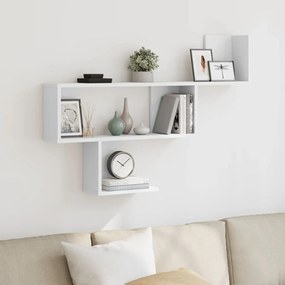 Scaffale A Parete Bianco 100x15x70 Cm İn Legno Multistrato /