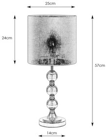 Markslöjd 108575 - Lampada da tavolo OCTO 1xE27/40W/230V beige/nero