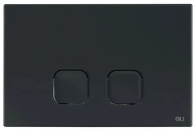 Placca cassetta wc Oli serie Plain in abs nero opaco con finitura soft touch