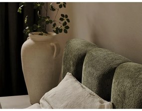 Letto matrimoniale imbottito verde con spazio contenitivo e rete 180x200 cm Lupine - Micadoni Home