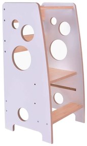 Torre d'apprendimento LINDA bianco/acero