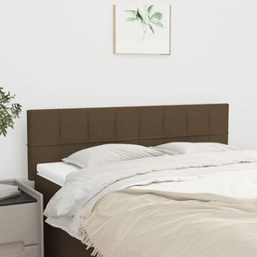 Testiere 2 Pz Marrone Scuro 72x5x78/88 Cm İn Tessuto /