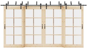 Kit Di Binari Per Porte Scorrevoli 427 Cm Acciaio Nero /