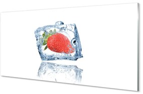 Pannello paraschizzi cucina Cubetto di ghiaccio alla fragola 100x50 cm