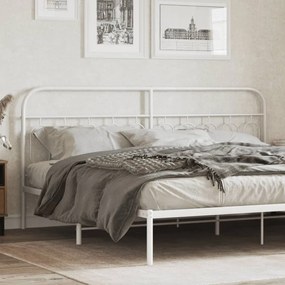 Testiera İn Metallo Bianco 200 Cm /