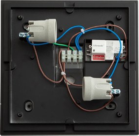 Plafoniera da esterno industriale nera con sensore di movimento e crepuscolare IP44 - Charlois
