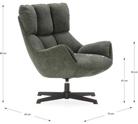 Poltrona verde Odette – Marckeric