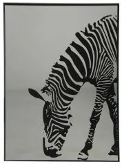 Specchio da parete DKD Home Decor Zebra Cristallo Nero Alluminio (60 x 3,5 x 80 cm)