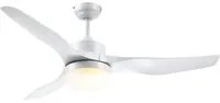 Ventilatore da Soffitto 3 Pale e Lampada LED 132x40 cm 6 Velocit Bianco