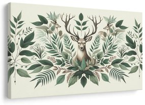 Quadro su tela – Cervo con corona di rami