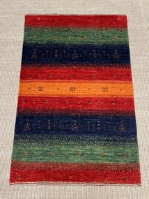 Loribaft Tappeto persiano 90 x 60 Verde (Iran) Annodato A Mano