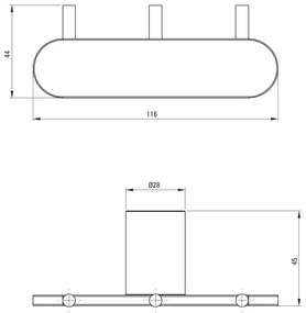 Deante ADR_0131 - Gancio da parete ROUND cromo lucido