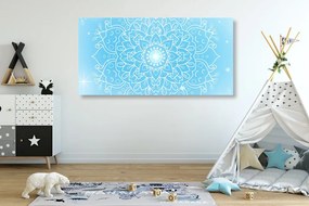 Stampa su tela – Fiore blu di Mandala