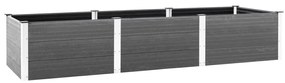 Fioriera Rialzata Da Giardino Grigia 300x100x54 Cm İn Wpc /