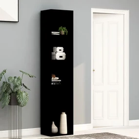 Libreria Nera 40x30x189 Cm İn Legno Multistrato /