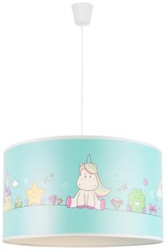 Duolla - Lampadario a sospensione per bambini UNICORN 1xE27/15W/230V diametro 35 cm