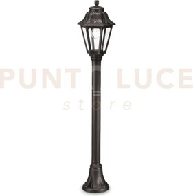 Dafne palo 1 luce attacco e27 nero ip55 lampadina inclusa h.110cm