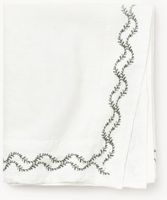 Tovaglia in lino lavato con ricamo fatto a mano Ivy