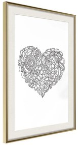 Poster  Fulfillment of Love  Cornice Quadri Cornice d'oro con passe-partout, Larghezza x Altezza Home decor 40x60