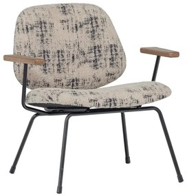 Poltrona beige con rivestimento in ciniglia Aure – WOOOD