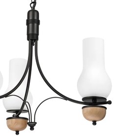 Brilagi - LED Lampadario a sospensione con catena COTTAGE 3xE14/40W/230V faggio/bianco