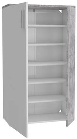 Scarpiera ETON bianco/grigio effetto cemento