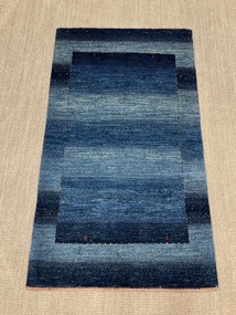 Loribaft Tappeto 80 x 140 Blu (Iran) Annodato A Mano