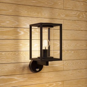 Lucande Applique da esterno Ferda, sensore, verticale antracite IP44 Ferda, Nero, Alluminio, Moderno