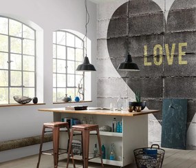 Fotomurale Love, grigio 300 x 270 cm