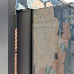 Doccia Walk-In 140 cm nero opaco con vetro fumè H 200 cm Tay
