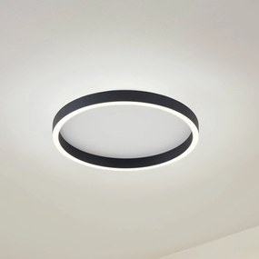 Lucande Plafoniera a LED Rotundo, Ø 40 cm, nero, dimmerabile