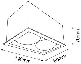 Brosline 1080 - Faretto orientabile CAGE 2xGU10/10W/230V nero