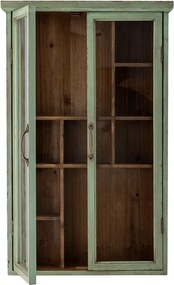 Vetrina verde in legno di abete 13,5x80 cm Hazem - Bloomingville