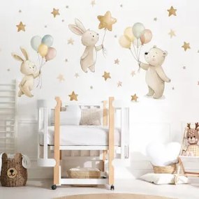 Adesivi murali moderni - Animali con palloncini | Inspio