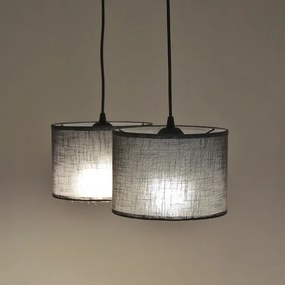 Lampadario a cavo ALBA 2xE27/15W/230V grigio