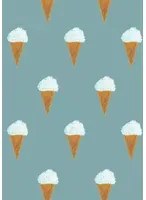 KEK Amsterdam Carta da parati Ice Cream - Petrol