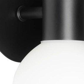 Lampada da parete moderna nera IP44 2 luci - Cederic