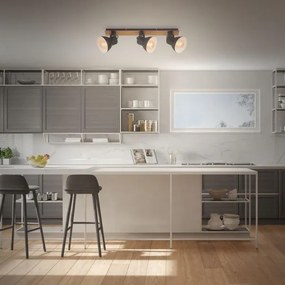 Briloner 2742-035 - Faretto SPOTLIGHT 3xE27/40W/230V nero/marrone