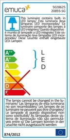 Luce LED ricaricabile con sensore di movimento e luce bianca naturale in plastica grigio metallizzato