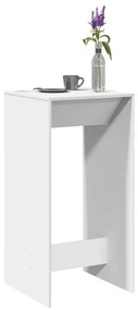 Tavolo Da Bar Bianco 51x50x103,5 Cm İn Truciolato /