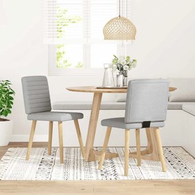 Sedie Da Pranzo 2 Pz Grigio Nuvola İn Tessuto /